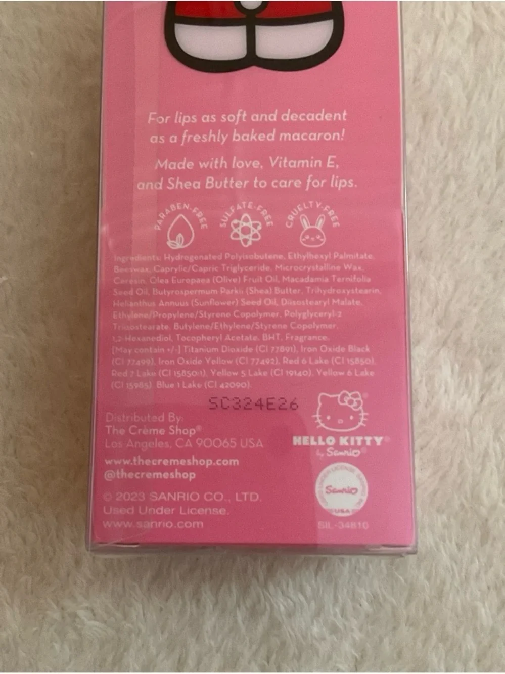 x Hello Kitty Pink Macaron Lip Balm - Moisturizing